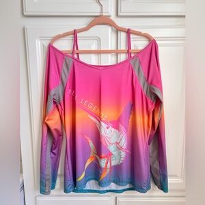 Reel Legends Pink Ombre Marlin Performance Top